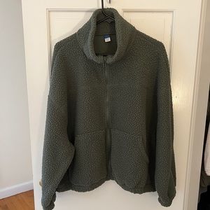 Dark Green Old Navy Fleece Zip Up.